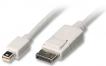 Mini DisplayPort - DisplayPort kaabel 2.0m, valge, 2160p