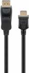 DisplayPort - HDMI kaabel 2.0m, 8K, 7680x4320@60Hz, must (sign suund DP > HDMI)