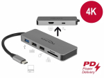 USB-C dock: 1x HDMI 4K, 2x USB 2.0, 1x USB 3.0, 1x USB-C PD, SD pesad, sobib ka nutiseadmetele ja mac&acute;ile