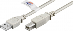 USB 2.0 kaabel A - B 2.0m, USB sertifikaadiga, hall