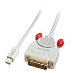 Mini DisplayPort - DVI-D Single Link kaabel 2.0m, valge (sign suund DP > DVI)