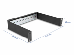 Paneel 10 tolli 1U DIN latiga 254x180x45mm must