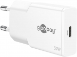 USB laadija 1 x USB-C PD GaN, max. 30W, slim, valge