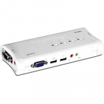 KVM switch: 4 porti, VGA, USB, audio, kaablitega, kuni 2048x1536