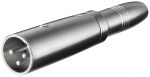 XLR 3 pistik - 6.35mm pesa (2-pin, mono)