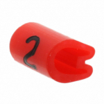 Kaablim&auml;rgis &acute;&acute;2&acute;&acute; punane, 2,0-3,2mm, kaablile / 1000tk pakis