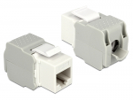 Modularpesa RJ45 Cat6 varjestamata, t&ouml;&ouml;riistavaba, valge