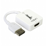 &Uuml;leminek HDMI (F) - Displayport (M), 4K@30Hz (Displayport monitorile) 0.15m, valge
