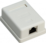 Seinakarp 1-le RJ45 Cat6 STP pesale, valge, pinnapealne