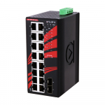Switch: 16 x 10/100/1000BaseT(X) PoE+, 2 x SFP, -40 kuni 80&deg;C, mittemanageeritav, DIN, 48-55VDC