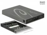 K&otilde;vakettakarp 2x mSATA SSD ketastele, USB-C sisend, Raidiga