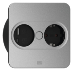 Pistikupesa Twist 2 1 x CEE7/3 0.2m, 1 x USB-A, 1 x USB-C, matt h&otilde;be, nurkne