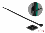 Kaablisidemed fiksaatoriga 300 x 4.8mm, mustad (10tk)