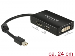 &Uuml;leminek Mini DisplayPort (M) - HDMI (F), Displayport (F), DVI (F) 2K@60Hz 0.24m, must