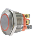 Vandaalikindel surunupp SPST-NO, valgustusega, 19.2mm ava, 0.05A 24V dc, punane LED, IP67, IP69K