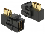 Keystone moodul: HDMI F / F, 90&deg; nurgaga, must