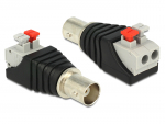 BNC (F) - Terminal Block 2pin, iseennistuvate nuppudega