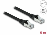 V&otilde;rgukaabel Cat6a S/FTP 5.0m, must, PUR, CU, v&auml;litingimustele