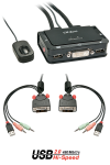 KVM switch: 2 porti, DVI-D, USB 2.0, Audio