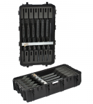 Relvakast 1178x718x427mm, veekindel, must, vahuga, ratastega, 25kg