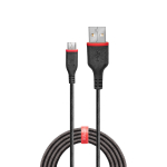 USB 2.0 kaabel A - Micro-B 0,5m, tekstiilist kattega
