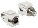 Keystone moodul: IEC-pistik (coax) / F-pesa, valge