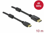Displayport - HDMI kaabel 10.0m, 1.2, 4K@60Hz, ferriitidega, (sign suund DP>HDMI)(Active), must
