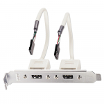 &Uuml;leminek USB 2.0 (F) - USB 2.0 2x 5 pin, arvuti taga paneelile