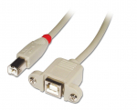 USB 2.0 pikenduskaabel B - B 0.5m, seinaplaadile, hall