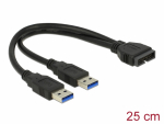 USB 3.0 19pin (M) - USB-A 3.0 8pin (M) 0.25m, must