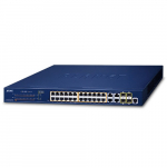 Switch: 24 x 10/100/1000Mbps PoE+, 4 x TP/SFP Combo, 1 x RJ-45 console, Layer 2/4, r&auml;kitav, 430W
