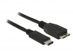 USB-C kaabel C - Micro B 0.5m, USB 3.1 10Gbps, 3A, must