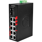 Switch: 8 x 10/100BaseT(X) PoE+, 1 x 10/100/1000BaseT(x) / 2 x SFP, -10 kuni 70&deg;C, mittemanageeritav, DIN, 12-36VDC