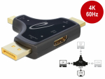 &Uuml;leminek HDMI / Displayport / Mini Displayport (M) - HDMI (F), 4K60Hz