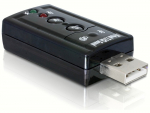 USB 2.0 helikaart, 1x 3.5mm stereo, 1x 3.5mm microphone, 7.1 channel Sound, Xear 3D