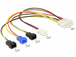 Toitekaabel Molex (M) 4pin - 4 x 2 pin (12V/7V/5V), 0.20m