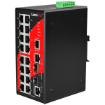 Switch: 16 x 10/100BaseT(X), 2 x 10/100/1000BaseT(X) / 2 x SFP, -40 kuni 80&deg;C, manageeritav, DIN