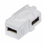 Keystone moodul: USB A (F) - (F) 90kraadise nurgaga, valge