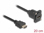 T&uuml;&uuml;p-D moodul - HDMI M - F kaabliga 0.2m must