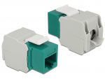 Modularpesa RJ45 Cat6 varjestamata, t&ouml;&ouml;riistavaba, roheline