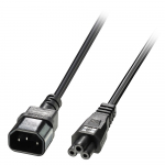 220V toitekaabli pikendus 5.0m C14 - C5, must