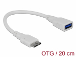 &Uuml;leminek USB 3.0 Micro B (M) - USB 3.0 A (F) 0.20m OTG