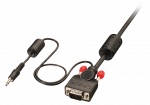 VGA + Audio 3.5mm kaabel 5.0m, Pemium