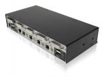 KVM switch: 4 porti, DVI, USB, audio, r&auml;kitav RMK3-ga, kuni 2560x1920