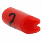 Kaablim&auml;rgis &acute;&acute;2&acute;&acute; punane, 1,5-2mm, kaablile / 1000tk pakis