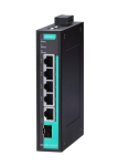Switch: 4 x 10/100/1000BaseT(X), 100/1000BaseSFP port, -10 kuni 60&deg;C, mittemanageeritav DIN