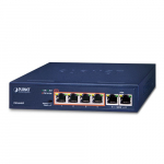 Switch: 4 x 10/100Mbps PoE+, 2 x 10/100Mbps, 60W PoE budget