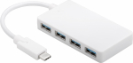 USB-C hub: 4x USB 3.0 A 0.2m, valge