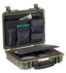 Kohver 485x414x149mm, veekindel, roheline, s&uuml;learvutikotiga, IP67, 2.92kg