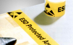 PVC ADHESIVE TAPE 75mmx33m roll - ESD protected area floor marking.
